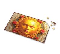 500 Piece Puzzles For Adults Clearance Golden Sun With Roses: A Vibrant Artistic Portrait Picture Puzzle 500 Piece Puzzles 300 Piece Puzzle(300PCS)