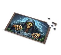 500 Piece Puzzles For Adults Clearance Spooky Grim Reaper With Lightning Strikes Picture Puzzle 500 Piece Puzzles 300 Piece Puzzle(1000PCS)