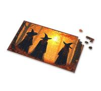 500 Piece Puzzles For Adults Clearance Three Witches In Autumn Forest At Sunset Picture Puzzle 500 Piece Puzzles Toddler Puzzles Ages 2-4(300PCS)