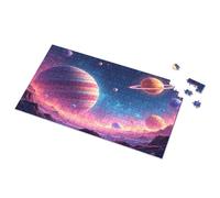 500 Piece Puzzles For Adults Colorful Planets In The Alien Sky Picture Puzzle Puzzle 1000 Pieces Toys For Ages 8-13(500PCS)