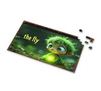 500 Piece Puzzles For Adults Green-Haired Child With Glowing Light Meets A Fly In The Forest Picture Puzzle Puzzles For Toddlers 2-4 1500 Piece Puzzle(300PCS)