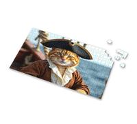 500 Piece Puzzles For Adults Pirate Cat On Ship Deck Picture Puzzle 1000 Piece Puzzles Puzzles For Adults 1000 Pieces(500PCS)