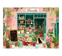 500 Piece Puzzles for Adults,Spring Flower Jigsaw Puzzles 500 Pieces,Pink House Puzzle 500 Pieces Adult Jigsaw Puzzle Cat Romance Puzzle with Letters on Back Home Decor Birthday Party Gift