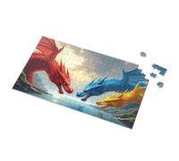 500 Piece Puzzles For Adults Three Dragons: Red, Blue, And Yellow Picture Puzzle Toddler Puzzles 4 Year Old Boy Gift(1000PCS)