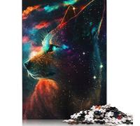 500 Piece Puzzles Fox Galaxy Style Jigsaw Puzzles Game Toys for Adults Family Puzzles Gift Puzzles Adults Challenging 500pcs (52x38cm)