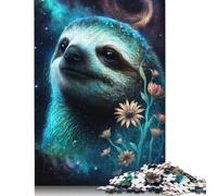 500 Piece Puzzles Galaxy Animal Sloth Style Jigsaw Puzzles Game Toys for Adults Family Puzzles Gift Puzzles Adults Challenging 500pcs (52x38cm)