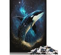 500 Piece Puzzles Galaxy Killer Whale Jigsaw Puzzle For Wooden Jigsaw Educational Games For Adults And 500pcs (52x38cm)