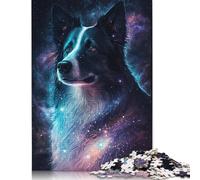 500 Piece Puzzles Galaxy Star Border Collie Style Jigsaw Puzzles Game Toys for Adults Family Puzzles Gift Puzzles Adults Challenging 500pcs (52x38cm)