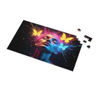 500 Piece Puzzles Neon Butterflies In The Night Sky Picture Puzzle Puzzle Board 500 Piece Puzzles For Adults(1000PCS)