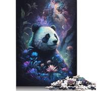 500 Piece Puzzles Panda And Flowers Style Jigsaw Puzzles Game Toys for Adults Family Puzzles Gift Puzzles Adults Challenging 500pcs (52x38cm)