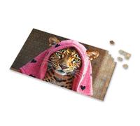 500 Piece Puzzles Pink Hoodie With Black Heart Prints Picture Puzzle Toys For Ages 2-4 Puzzles 500 Pieces(1000PCS)