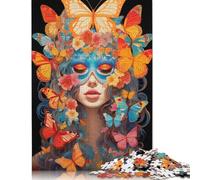 500 Piece Puzzles Psychedelic Butterflies 1 Style Jigsaw Puzzles Game Toys for Adults Family Puzzles Gift Puzzles Adults Challenging 500pcs (52x38cm)