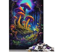 500 Piece Puzzles Psychedelic Mushroom Forest Jigsaw Puzzle For Wooden Jigsaw Educational Games For Adults And 500pcs (52x38cm)