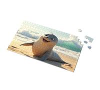 500 Piece Puzzles Seal On The Beach: A Cute Coastal Creature Picture Puzzle Puzzle Board 500 Piece Puzzles For Adults(1000PCS)