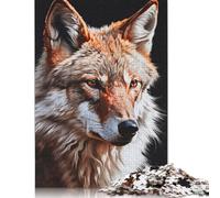 500 Piece Puzzles Wolf Expression Style Jigsaw Puzzles Game Toys for Adults Family Puzzles Gift Puzzles Adults Challenging 500pcs (52x38cm)