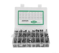 500-Piece Radial Aluminum Electrolytic Capacitor Assortment Kit, 0.1uF-1000uF, 16V-50V, 24 Values for Electronics Repair & Prototyping