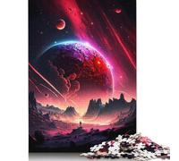 500 Piece Red Evil Stellar Horizon Jigsaw Puzzles, for Adults & Wooden Puzzles Educational Games For Kids 500pcs (52x38cm)