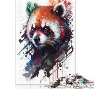 500 Piece Red Panda Jigsaw Puzzles for Adults Teenagers Puzzles for Adults Puzzles Relax Puzzles Games 500pcs (52x38cm)