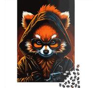 500 Piece Red Panda Square Jigsaw Puzzles for Adults, Wooden Puzzles Educational Game for Children 500pcs (52x38cm)