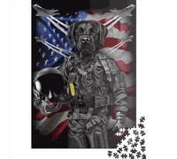 500 Piece Retriever Dog Square Puzzle for Adults Wooden Puzzles Educational Puzzle Family Game 500pcs (52x38cm)