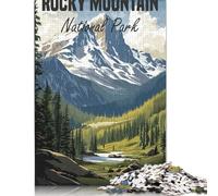 500 Piece Rocky Mountain National Park Poster Jigsaw Puzzle for Adult Teenagers Puzzle Jigsaws for Adults Unique Home Decor And Gifts 500pcs (52x38cm)
