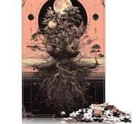 500 Piece Roots of The Moon Creative Square Jigsaw Puzzles for Adults And Wooden Puzzles Educational Game for Adult 500pcs (52x38cm)