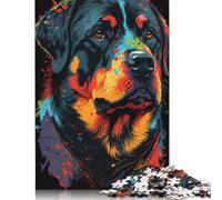 500 Piece Rottweiler Style 1 Jigsaw Puzzles for Adult Teenagers Puzzles for Adults Brain Teaser Puzzles For Adults 500pcs (52x38cm)