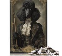 500 Piece Royal Poodle Portrait Art-1 Puzzles for Wooden Puzzles Educational Game for Adult 500pcs (52x38cm)