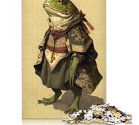 500 Piece Samurai Frog Puzzles for Adults Wooden Puzzles Educational Game for Children As A 500pcs (52x38cm)
