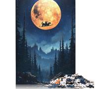 500 Piece Santas Night Flight Christmas Puzzle Wooden Puzzle for Adults And Teenager Home Educational Games DIY Toys 500pcs (52x38cm)