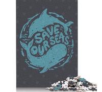 500 Piece SAVE OUR SEAS Puzzles For Adults Wooden Puzzles Brain Teaser Puzzles For Children 500pcs (52x38cm)