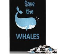 500 Piece Save The Whales Children Square Puzzles for Adults And Wooden Puzzles Family Activity 500pcs (52x38cm)