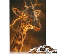 500 Piece Scary Fantasy Giraffe Square Puzzle for Adults Wooden Puzzles Educational Puzzle Family Game 500pcs (52x38cm)