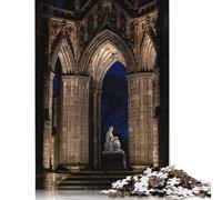 500 Piece Scott Monument Edinburgh Square Puzzle for Adults, Wooden Puzzles Puzzle Hands-on Game 500pcs (52x38cm)