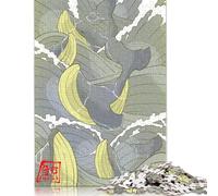 500 Piece Sea Whale Puzzles For Adults Wooden Puzzles Brain Teaser Puzzles For Children 500pcs (52x38cm)