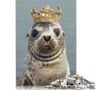 500 Piece Seal King Jigsaw Puzzles for Adult Teenagers Wooden Puzzles For Family Fun & Game Night 500pcs (52x38cm)