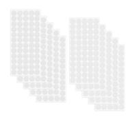500 Piece Self-Adhesive Dot Set, 250 Pairs 20mm Self-Adhesive Dot Tapes, Round Double-Sided Hook and Loop Dots, Nylon Sticky Coins Tapes for Home, DIY Crafts, School, Office (White)