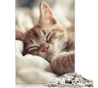 500 Piece Serene Slumber Square Jigsaw Puzzles for Adults & Wooden Puzzles Learning Educational Toys Family Games 500pcs (52x38cm)