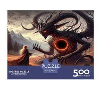 500 Piece Shadow Beast Jigsaw Square Puzzle for Adults & Wooden Puzzles Educational Game Challenge Toy 500pcs (52x38cm)