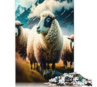 500 Piece Sheep Creative Square Jigsaw Puzzles for Adults And Wooden Puzzles Toy Intellectual Game 500pcs (52x38cm)
