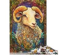 500 Piece Sheep Square Puzzles for Adults, Wooden Puzzles Family Entertainment Toys 500pcs (52x38cm)