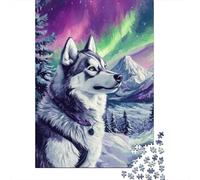 500 Piece Siberian Husky Jigsaw Puzzles for Adults Learning Educational Toys Family Games Birthday Gifts 500pcs (52x38cm)