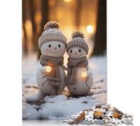 500 Piece Snowman Joy Jigsaw Puzzle for Adult Teenagers Puzzles for Teenagers Gifts Home Educational Games DIY Toys 500pcs (52x38cm)