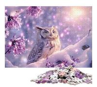 500 Piece Snowy Owl in Winter Wonderland Puzzles for Wooden Puzzles Educational Game for Adult 500pcs (52x38cm)
