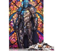 500 Piece Soldier with Sword 4 Jigsaw Puzzle for Adult Teenagers Wooden Puzzles for Adults Puzzles Learning Educational Puzzle 500pcs (52x38cm)