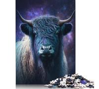 500 Piece Space Art Yak Jigsaw Puzzles for Adults Learning Educational Toys Family Games Birthday Gifts 500pcs (52x38cm)