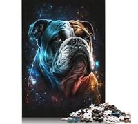 500 Piece Space Colour Bulldog Jigsaw Puzzles for Adults Learning Educational Toys Family Games Birthday Gifts 500pcs (52x38cm)