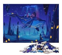 500 Piece Space Fairy Tale Creative Square Jigsaw Puzzles for Adults And Wooden Puzzles Educational Game for Adult 500pcs (52x38cm)