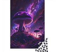 500 Piece Space Forest Mushroom Puzzles for Adults Wooden Puzzles Educational Game for Children As A 500pcs (52x38cm)