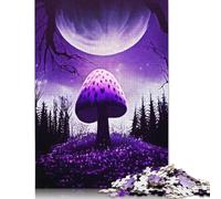 500 Piece Space Purple Mushroom Jigsaw Puzzlesfor Adults Teenagers Jigsaws 500 Pieces Relax Puzzles Games 500pcs (52x38cm)